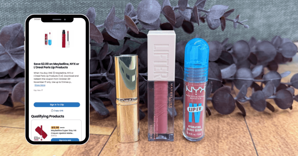 Maybelline, L'Oreal Paris and NYX Kroger Digital COupon