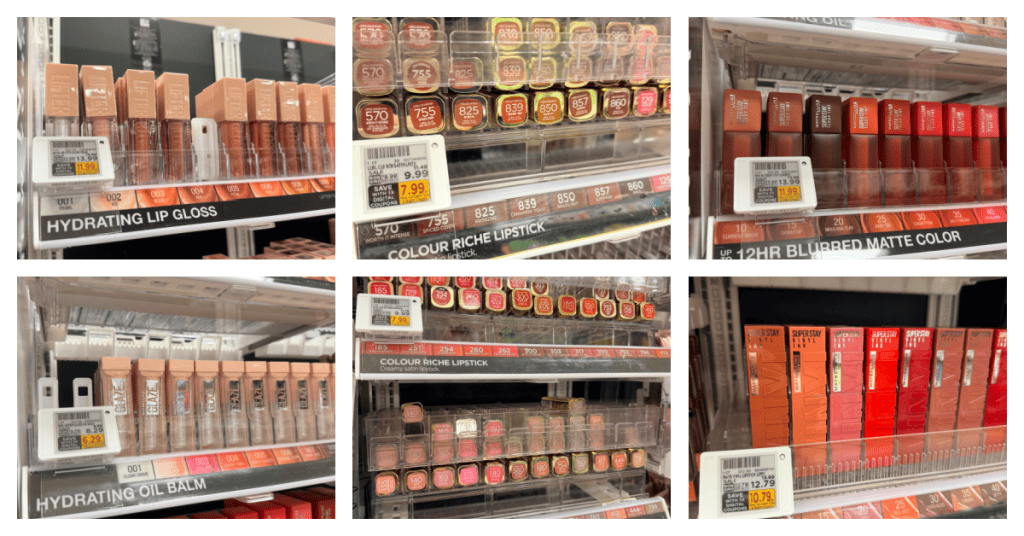 Maybelline New York, L'Oreal Paris and NYX Lip Kroger Shelf Image