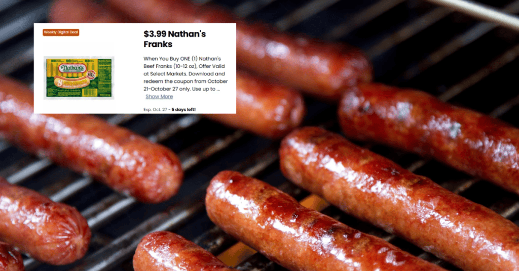 Nathan's Beef Franks Kroger Digital Coupon