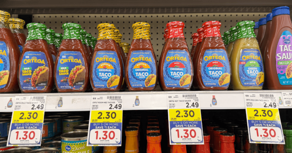 Ortega Taco Sauce Kroger Shelf Image