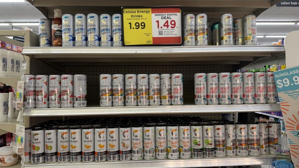 celsius energy drinks kroger shelf image