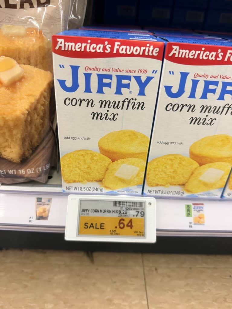 Jiffy Corn muffin mix kroger shelf image