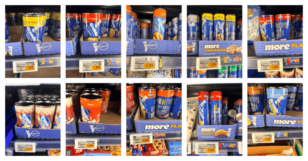 Pillsbury Cinnamon Rolls, Biscuits and Crescent Rolls Kroger Shelf Image
