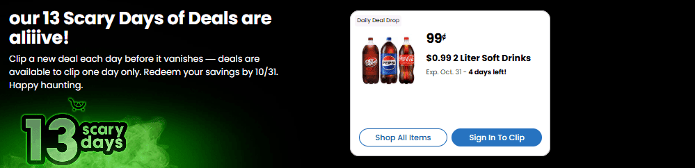 13 scary days of deals kroger digital coupon