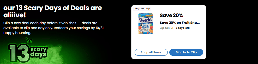 13 scary days of deals kroger digital coupon
