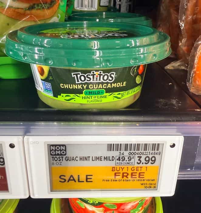 Tostitos Dips Kroger shelf image