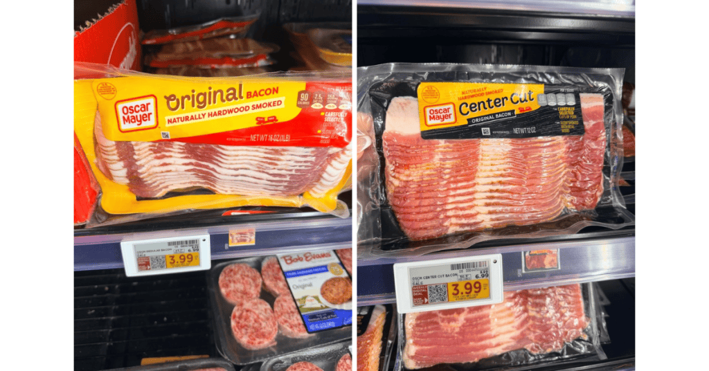 oscar mayer bacon kroger shelf image