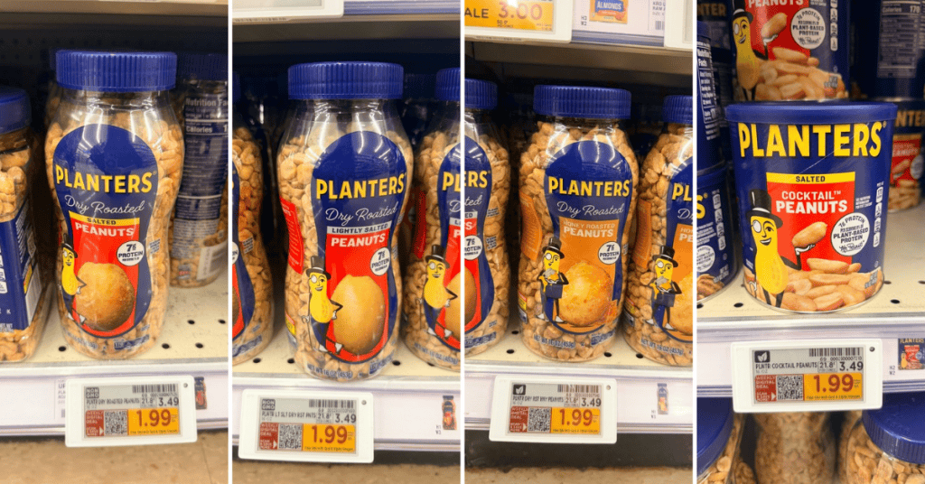 planters peanuts kroger shelf image