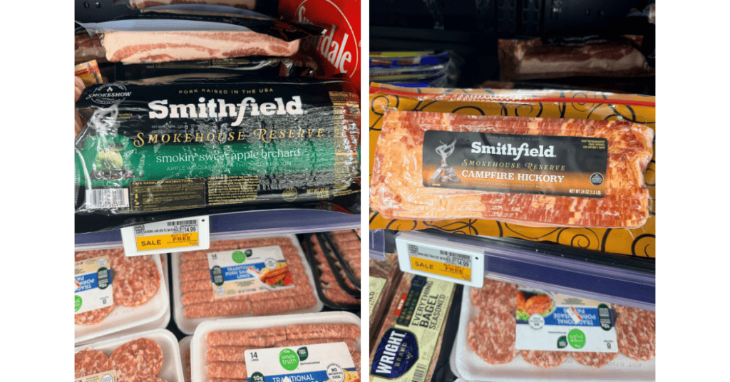smithfield reserve bacon kroger shelf image