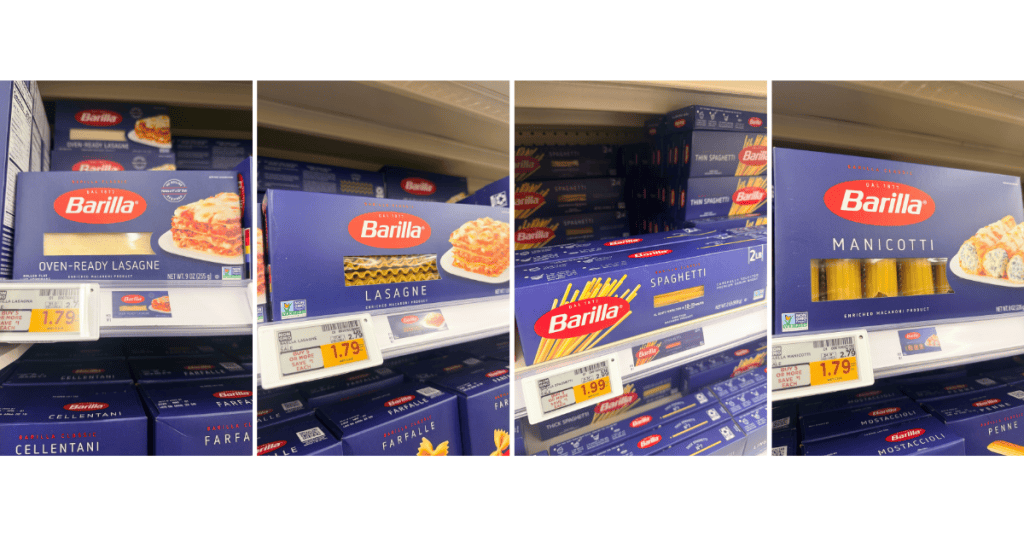 barilla pasta kroger shelf image