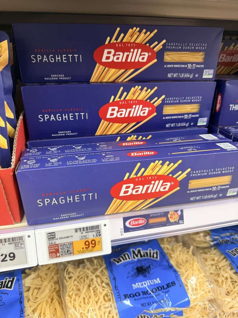 barilla pasta kroger shelf image (1)