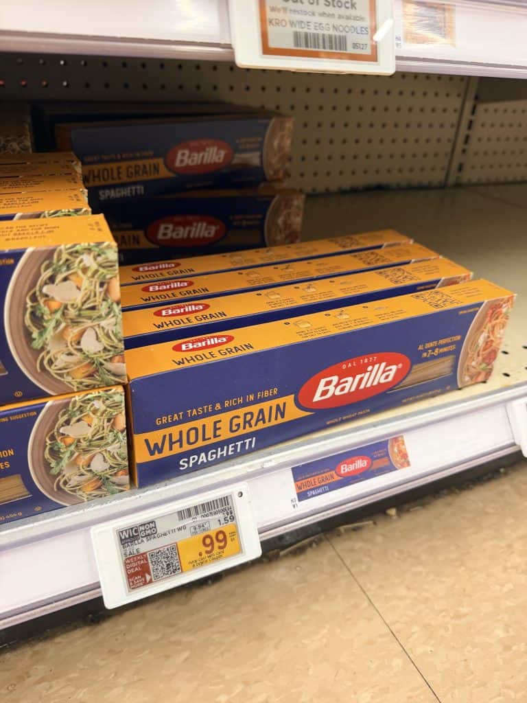 barilla pasta kroger shelf image (1)