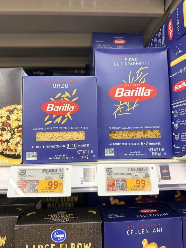 barilla pasta kroger shelf image (1)