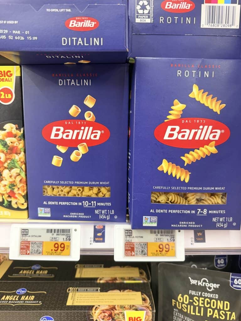 barilla pasta kroger shelf image (1)