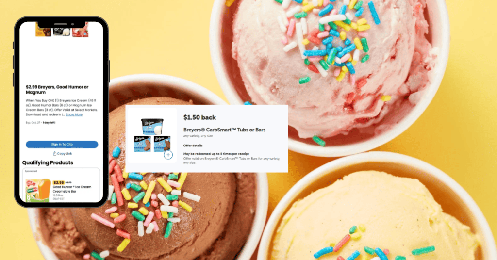 breyers kroger coupon and ibotta rebate