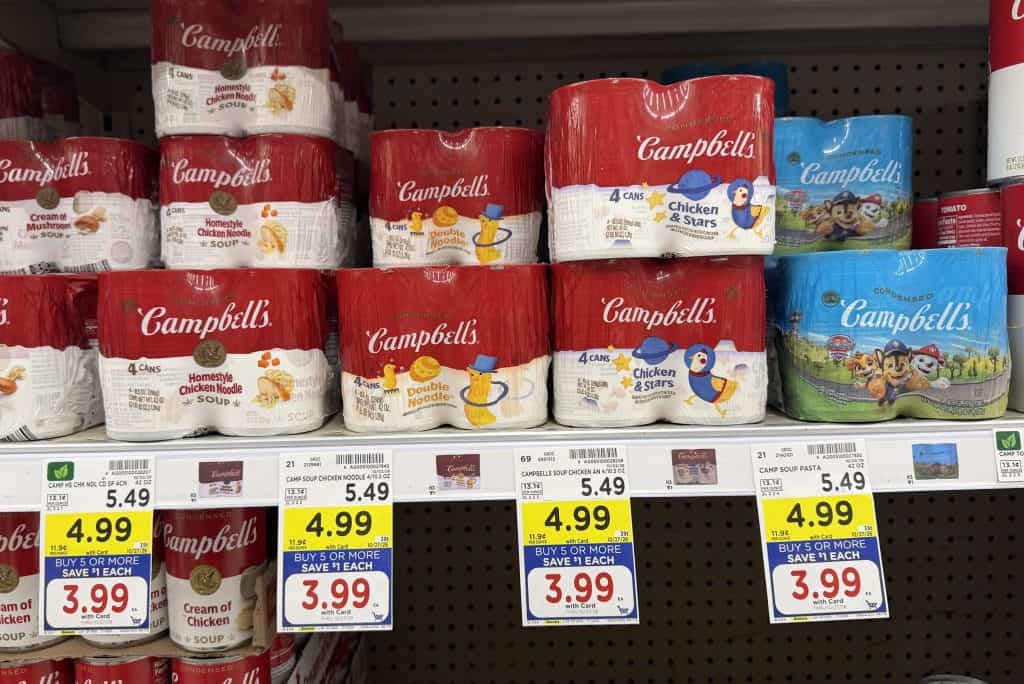 campbell's soup kroger shelf image