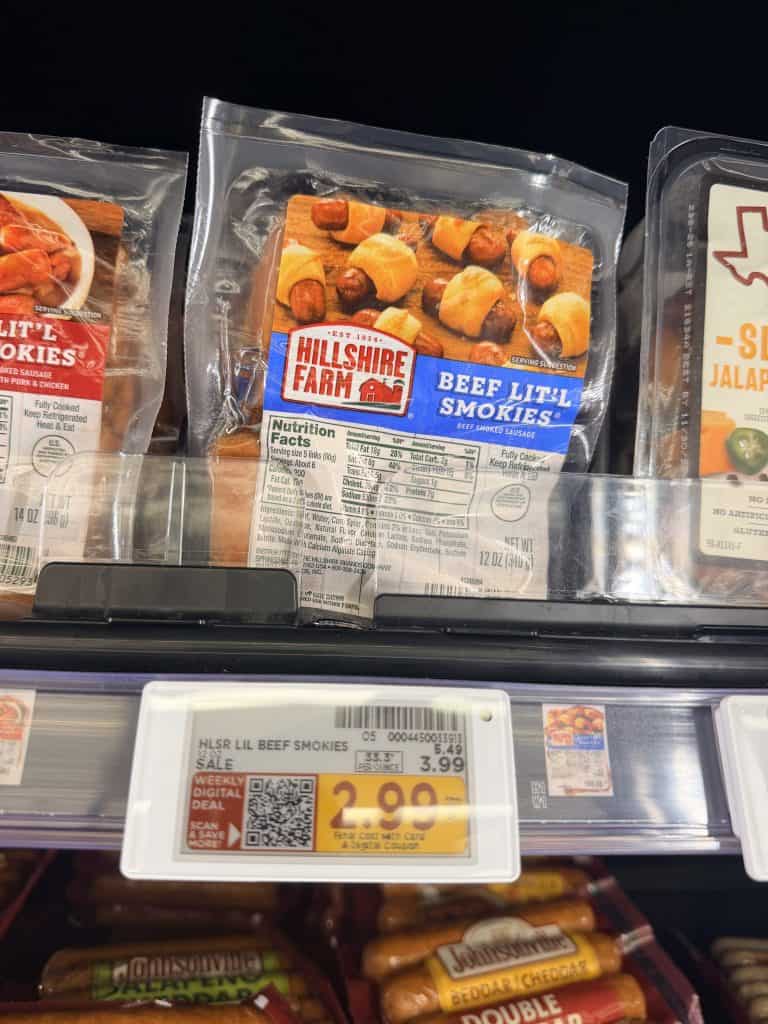 hillshire farm sausage kroger shelf image (2)