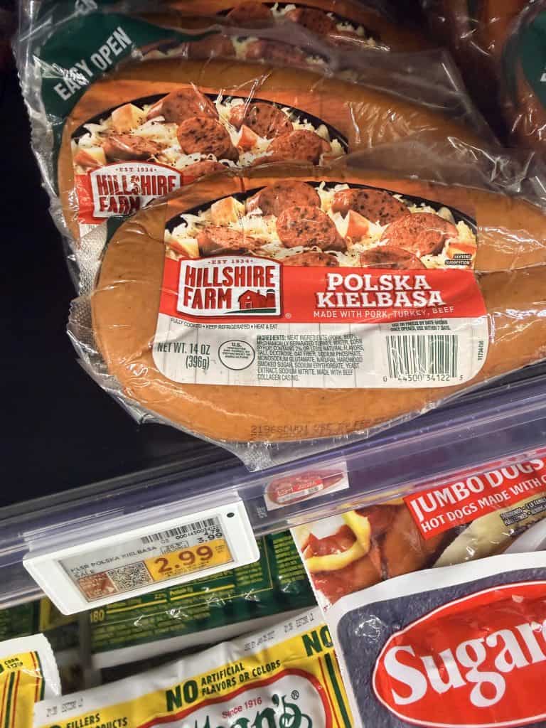 hillshire farm sausage kroger shelf image (2)