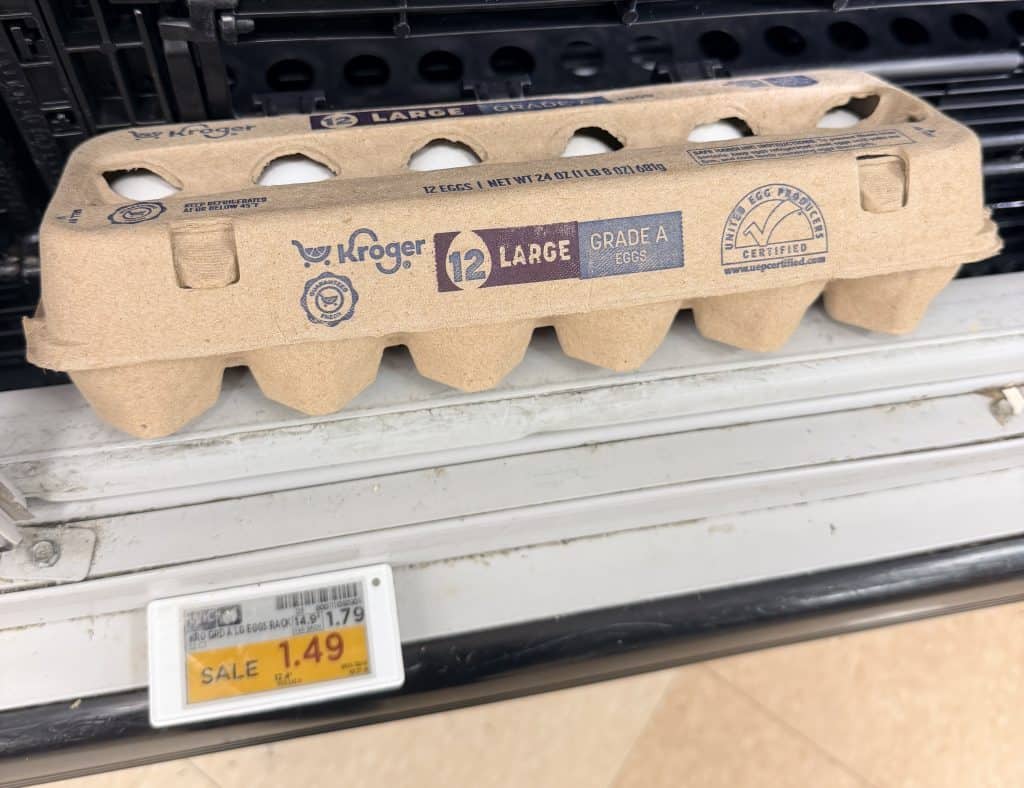 kroger eggs shelf image