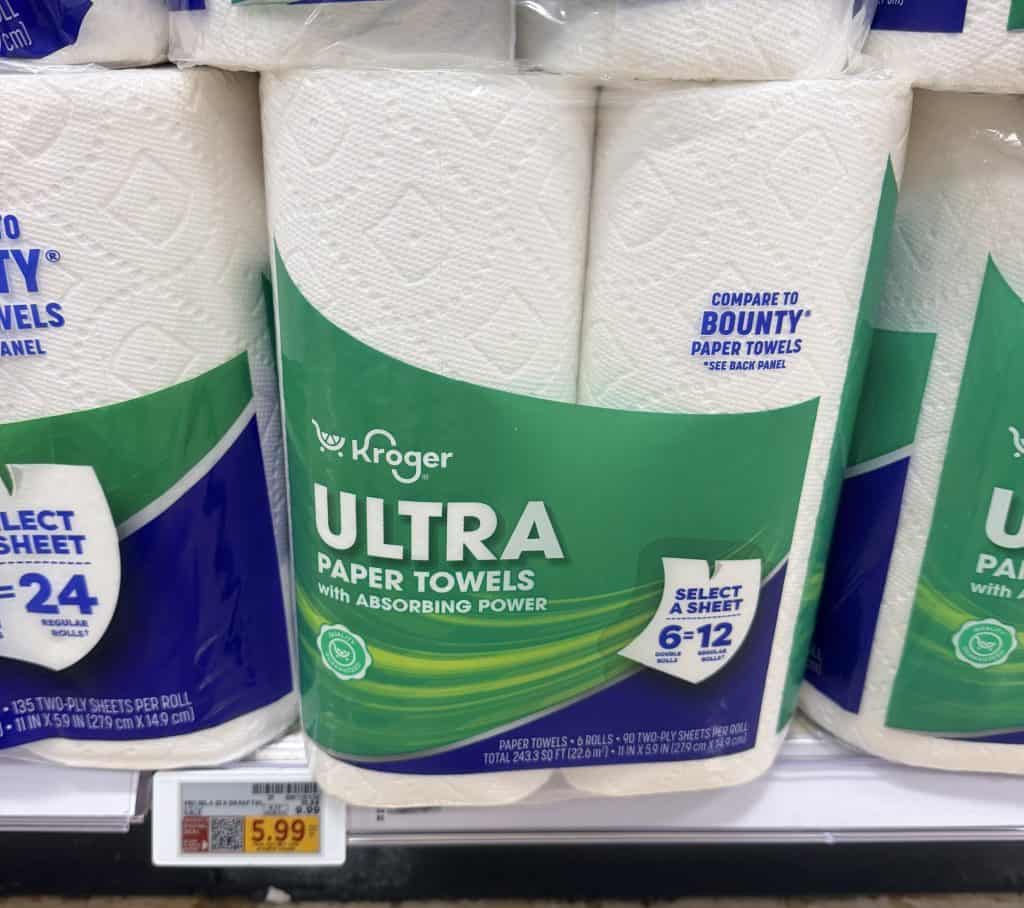 kroger ultra paper towels shelf image