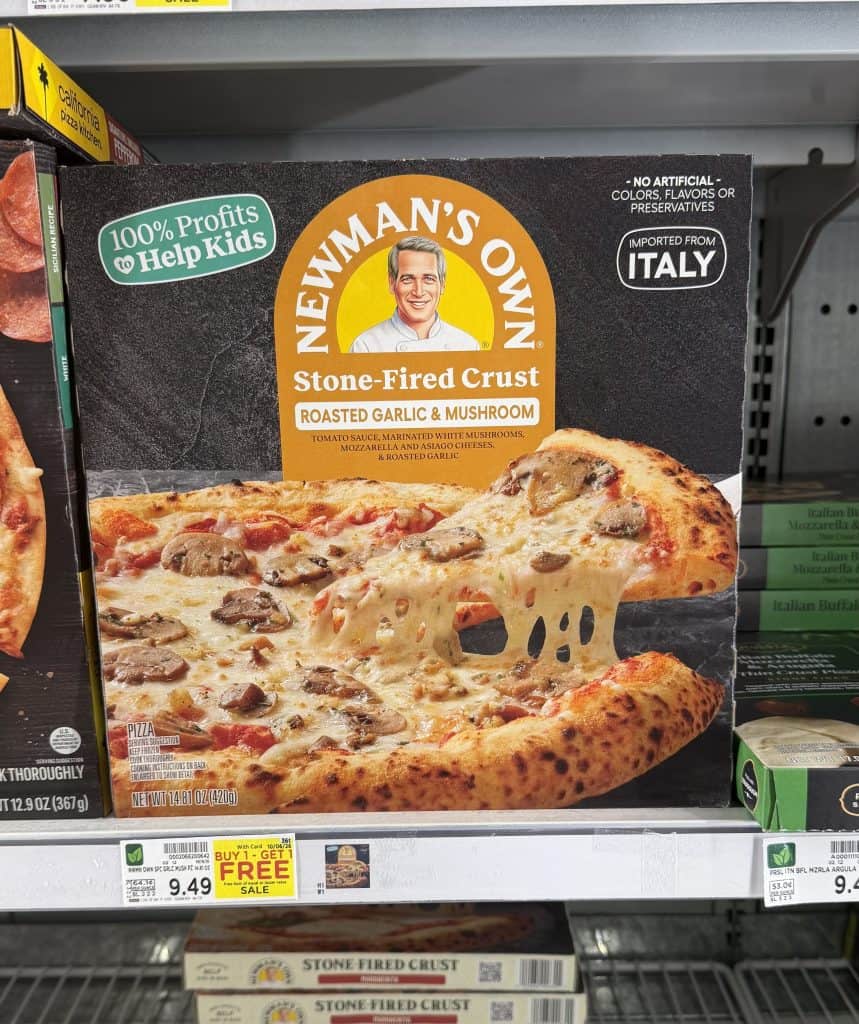 newmans own pizza kroger shelf image (4)