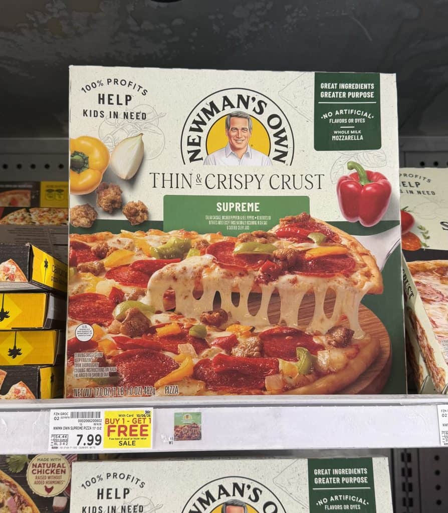 newmans own pizza kroger shelf image (4)