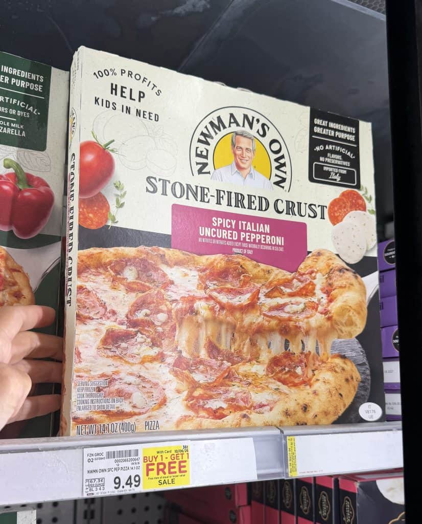 newmans own pizza kroger shelf image (4)