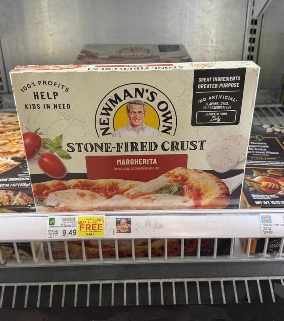 newmans own pizza kroger shelf image (4)