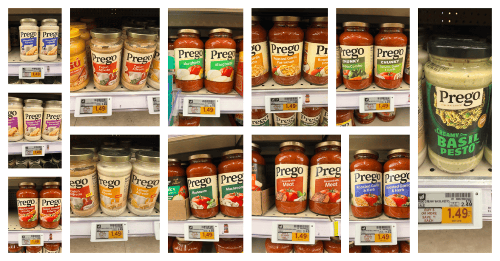 prego pasta sauce kroger shelf image