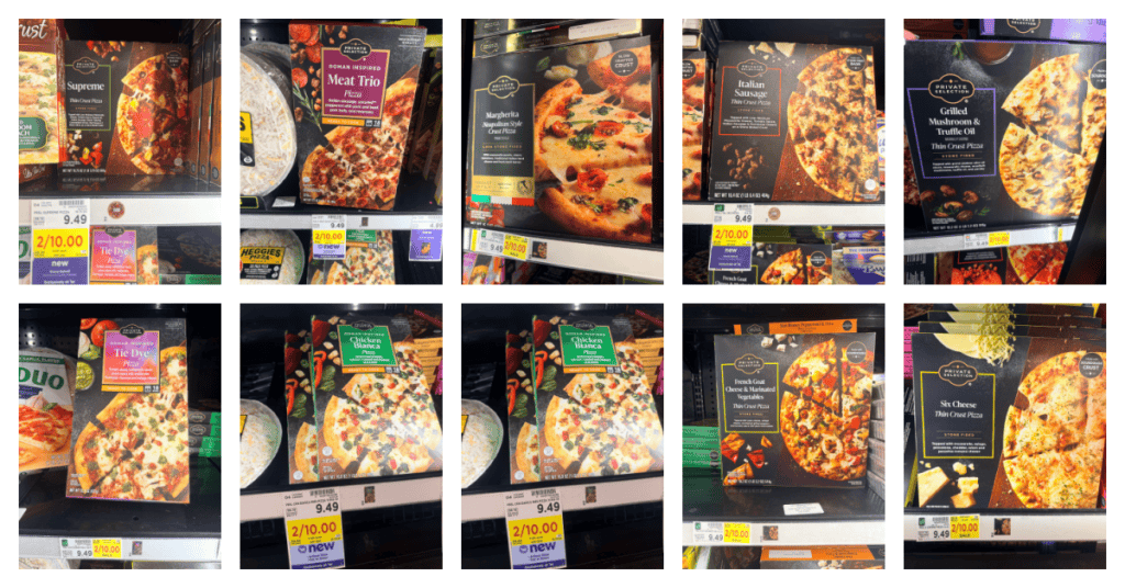 private selection pizza kroger shelf image