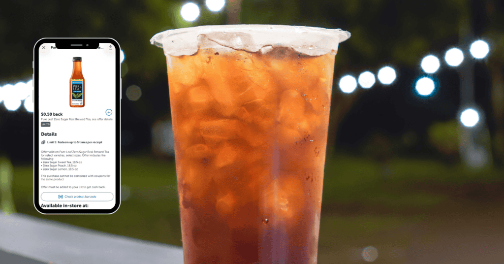 pure leaf zero sugar ibotta rebate kroger