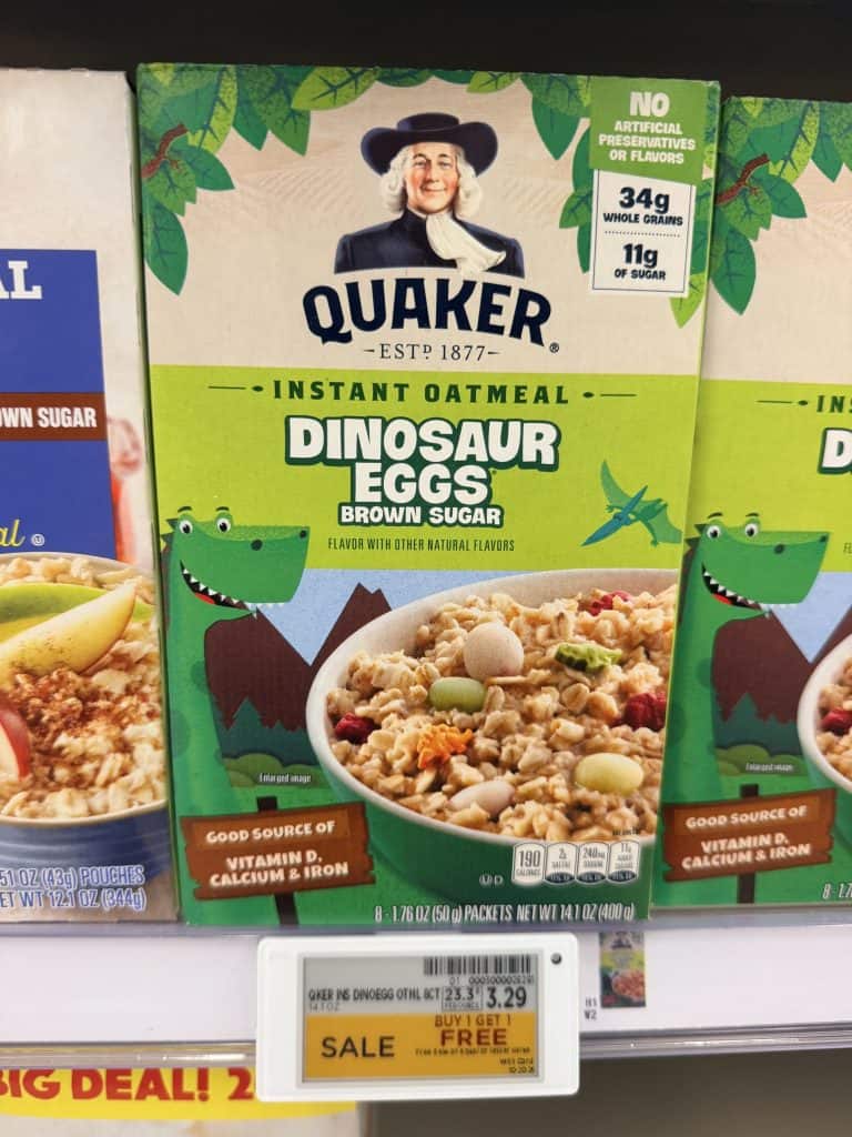 quaker instant oatmeal kroger shelf image (2)