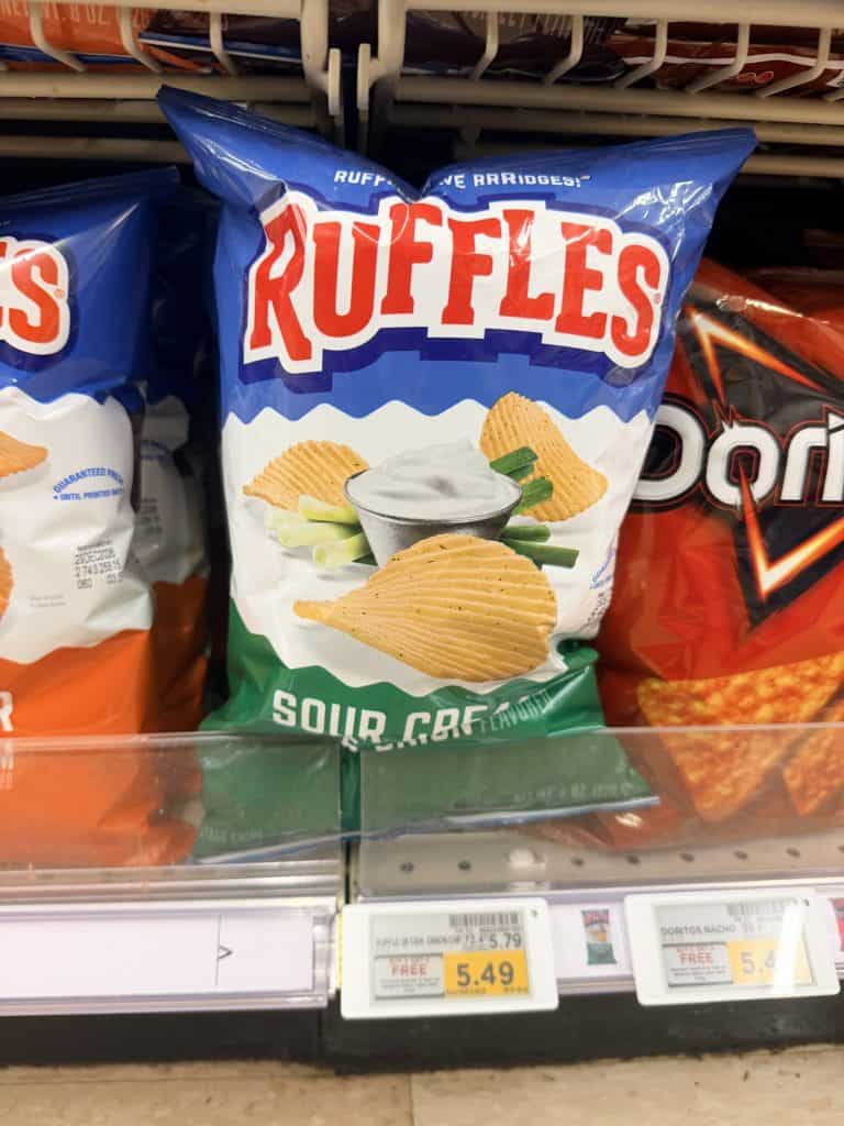 sunchips, doritos and ruffles kroger shelf image (26)