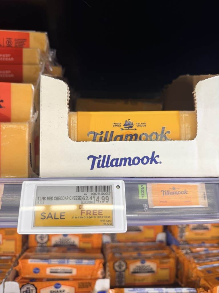 tillamook cheese kroger shelf image (2)