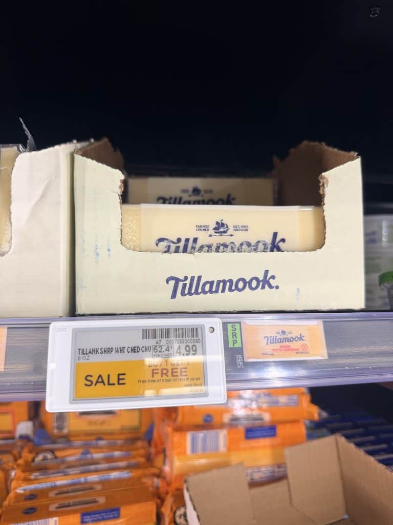 tillamook cheese kroger shelf image (2)