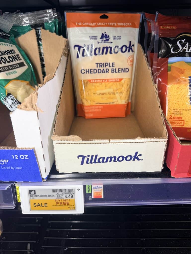 tillamook cheese kroger shelf image (2)