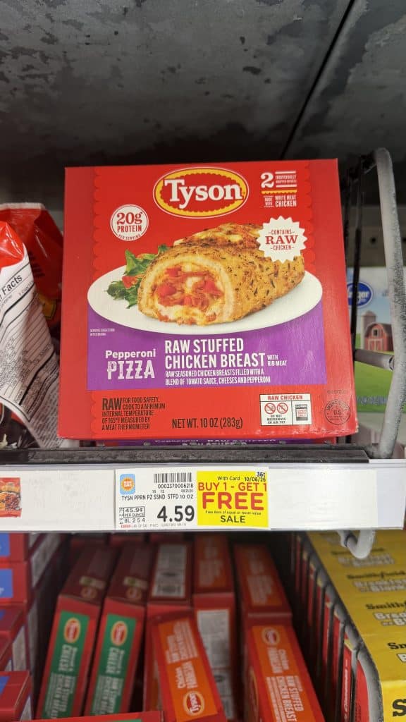 tyson frozen chicken kroger shelf image (1)